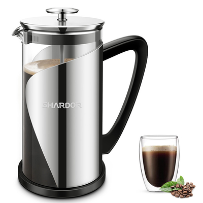 Máy pha cà phê bằng điện không có BPA Máy pha cà phê bằng thép không gỉ ABS Bộ lọc 2 lớp 1000ml