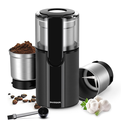 Máy xay gia vị điện Nhiều cài đặt Máy xay cà phê Burr Mill với 2 cốc