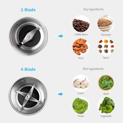 Máy xay hạt bột mịn điện 70g có thể tháo rời cho hạt cà phê hạt tỏi Sasil