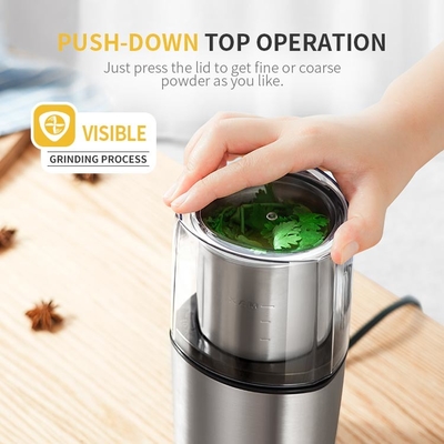 Máy xay cà phê tùy chỉnh lưỡi nhỏ CG725 Sử dụng khô ướt Máy xay Burr chạy bằng pin có thể tháo rời