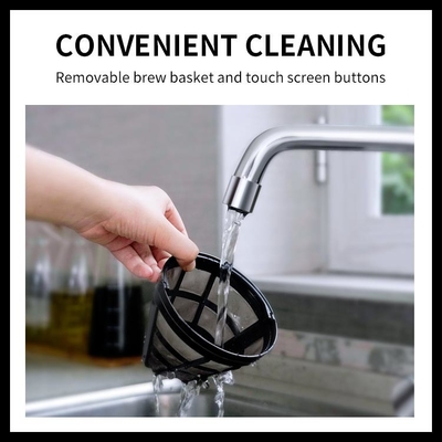 Màn hình cảm ứng OEM Máy pha cà phê nhỏ giọt tự động 10 cốc có thể lập trình với Glass Carafe