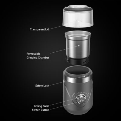 Máy xay đậu cầm tay bằng thép không gỉ Khóa an toàn bằng điện Máy xay Espresso tại nhà