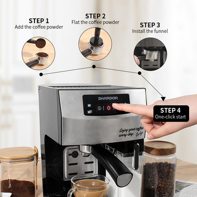 OEM ODM Máy pha cà phê đa năng một chạm Máy pha cà phê cappuccino 1450W