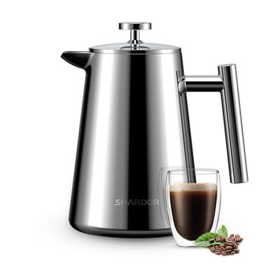 Máy pha cà phê French Press cách nhiệt đôi tường 34OZ Phong cách cổ điển SS304