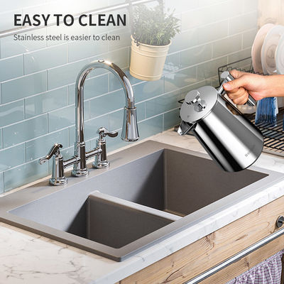 Máy pha cà phê French Press cách nhiệt đôi tường 34OZ Phong cách cổ điển SS304