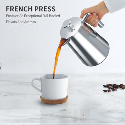 Máy pha cà phê French Press cách nhiệt đôi tường 34OZ Phong cách cổ điển SS304