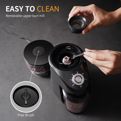 Màn hình cảm ứng Máy mài Burr chuyên nghiệp Đèn LED tự động với phễu đậu có thể tháo rời