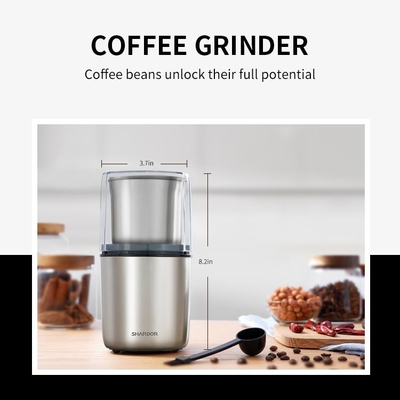 Nuts Máy xay cà phê tùy chỉnh chuyên nghiệp Điện 200W thép không gỉ