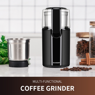 Máy xay gia vị điện Nhiều cài đặt Máy xay cà phê Burr Mill với 2 cốc