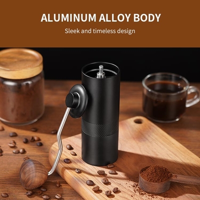 Burr Espresso Bằng thép không gỉ Máy xay cà phê cầm tay chính xác Logo DIY